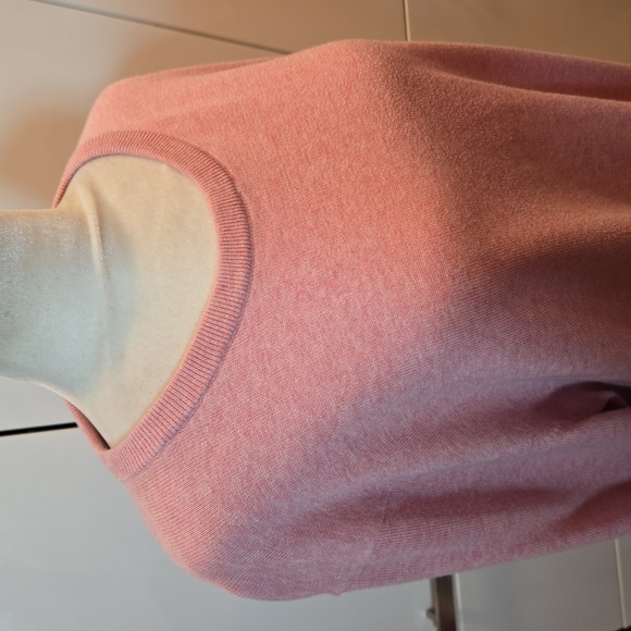 J. Crew 100% Cotton Baby Pink Crewneck Pullover Sweater Size Large - Picture 2 of 7